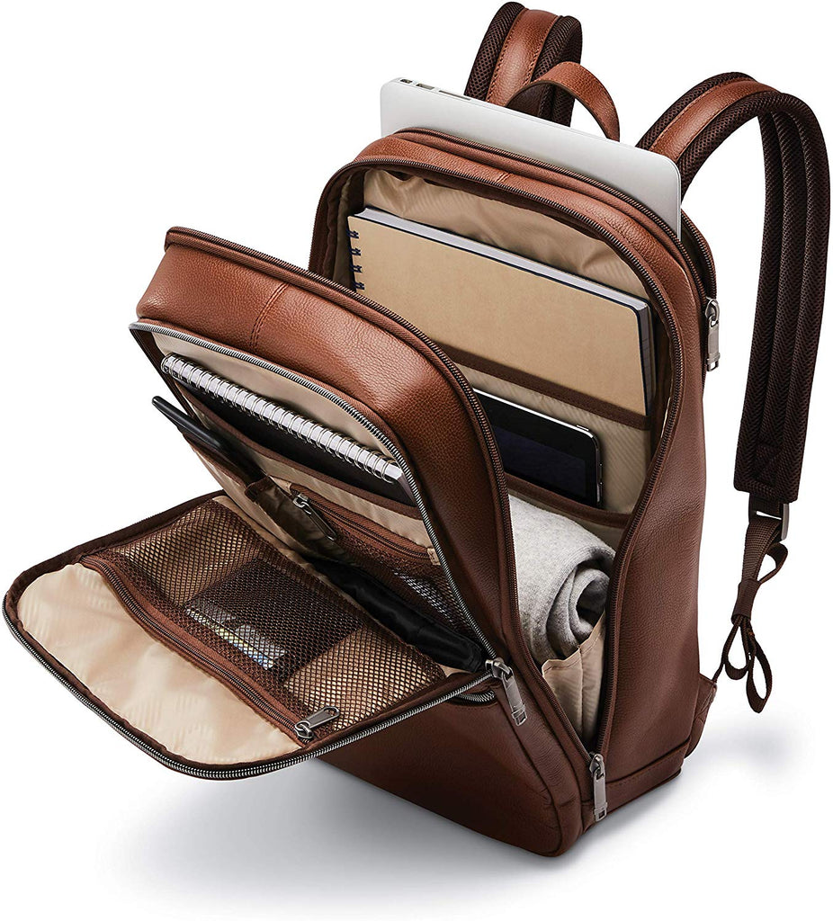 business slim leather backpack Samsonite Slim Leather Backpack