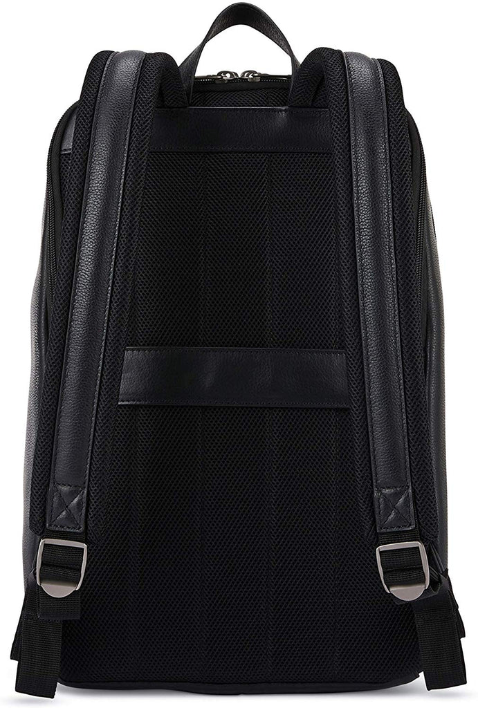black slim leather backpack Samsonite Slim Leather Backpack
