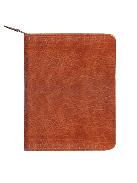 Scully Antique Calf Leather zip letter pad Scully