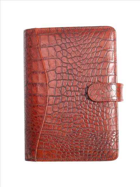 Scully Croco/Ostrich Leather weekly planner Scully