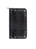 Scully Croco/Ostrich Leather zip pocket planner Scully