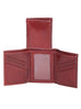Scully Italian Leather Tri-Fold Wallet w/ ID Window Burgundy