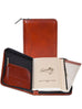 Scully Italian Leather Zip Weekly Planner Cognac