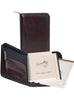 Scully Italian Leather Zip Weekly Planner Walnut
