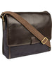 Scully Leather Berkeley Canvas Workbag Chocolate Scully