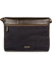 Scully Leather Berkeley Canvas Workbag Chocolate Scully