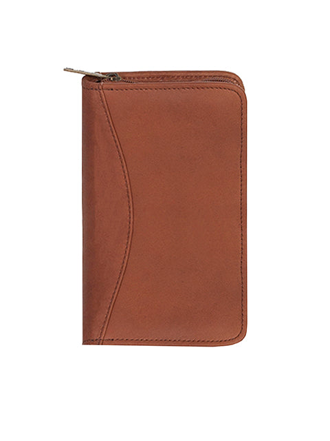 Scully Leather Canyon Zip Pocket Planner Brown