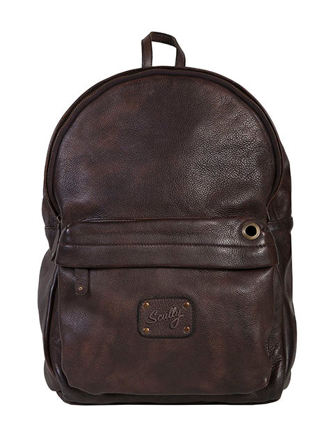 Scully Leather Goat Washed Backpack Chocolate