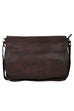 Scully Leather Goat Washed Messenger Brief Chocolate