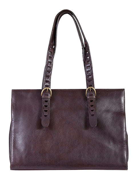 Scully Leather Soft Lamb Handbag Chocolate Scully