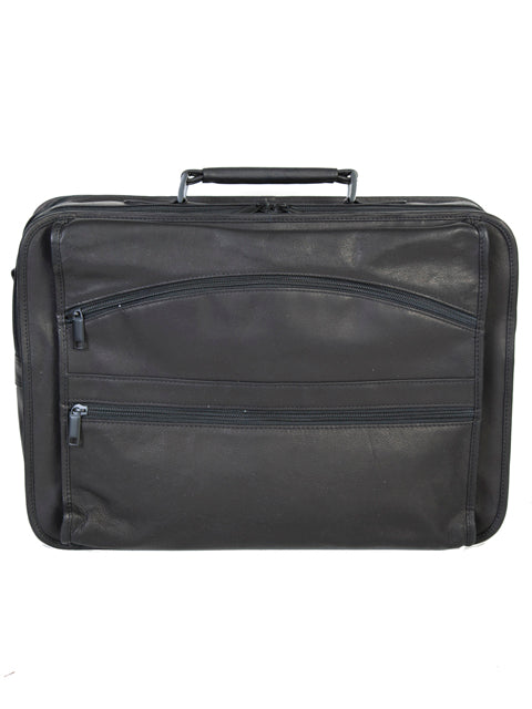 Scully Leather Soft Plonge Laptop Briefcase Black Scully