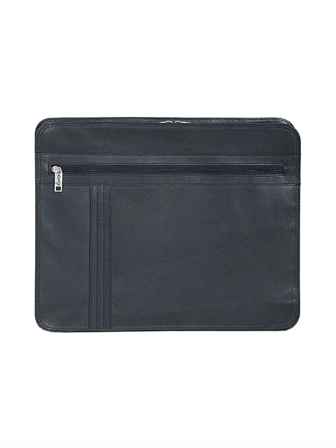 Scully Leather Soft Plonge Zip Envelope Black Scully