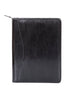 Scully Leather Zip Letter Pad Black Lizard