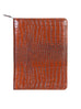 Scully Leather Zip Letter Pad Dark Brown