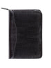 Scully Leather Zip Weekly Planner Black Lizard
