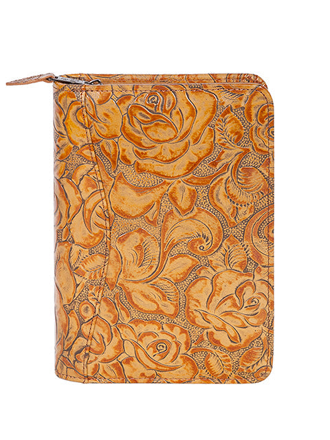 Scully New Tooled Leather zip weekly planner Scully