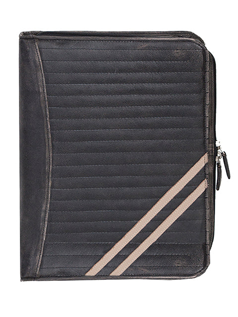 Scully Sanded calf 3 ring zip binder Scully