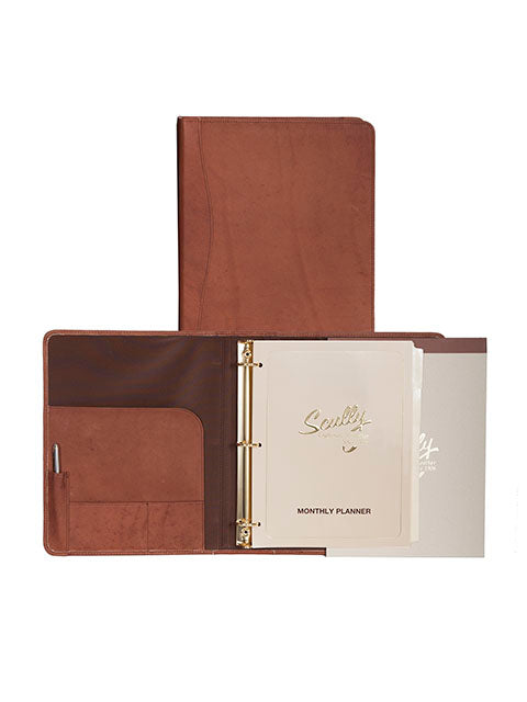 Scully Sierra Leather 3 Ring Binder Scully