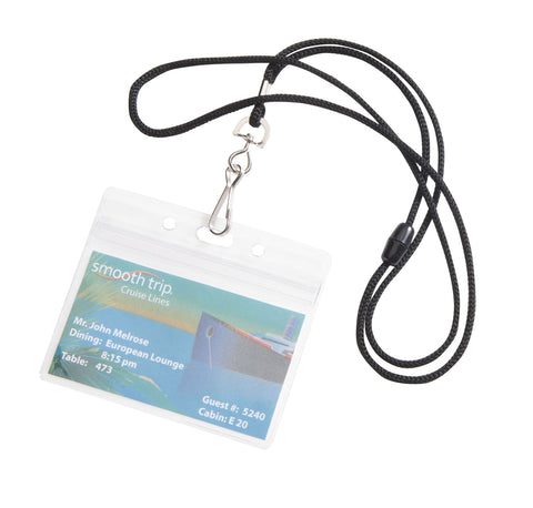 Smooth Trip Cruise ID Lanyard 2 pack Black Smooth Trip