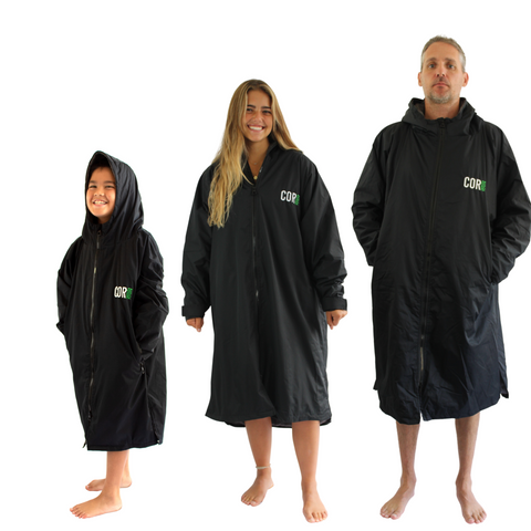 Waterproof Swim Parka | XS-XL (Black) COR Surf