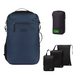 Island Hopper Travel Bundle - Backpack + Toiletry Bag + Compression Packing Cubes with YKK COR Surf