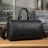 Full Grain Leather Duffle Bag With Shoes Compartment Casual Leather Travel Bag Mens Leather Weekender Bag RockCow Leather Studio