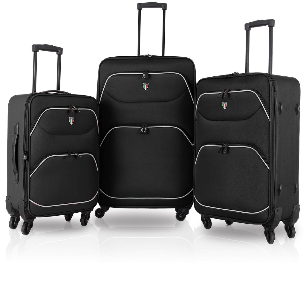 TUCCI Italy BEN FATTO 3 PC Luggage Suitcase Set  20", 24", 28" Tucci