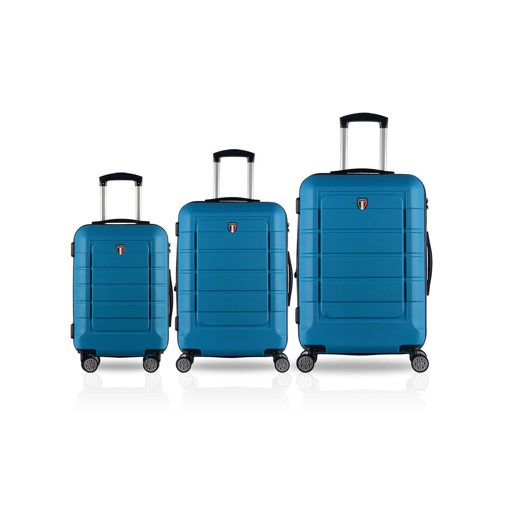 TUCCI Italy CONSOLE ABS 3 PC Luggage Suitcase Set 20", 24", 28" Tucci