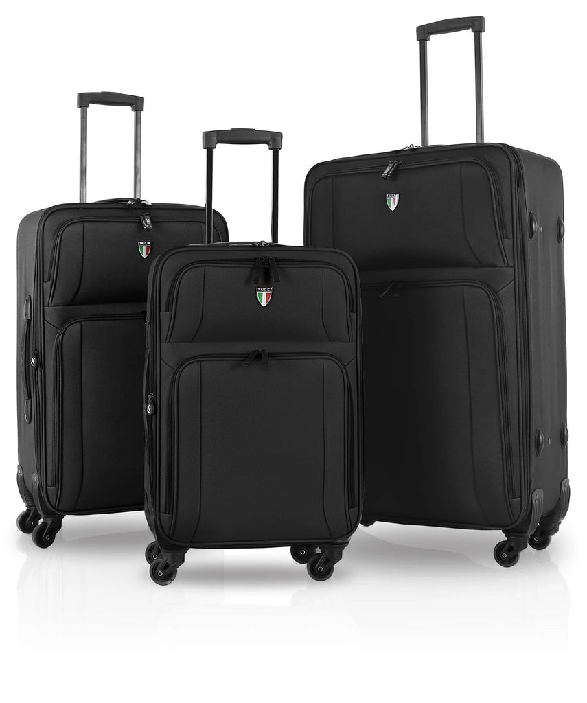 TUCCI Italy DISINVOLTA Fabric 3 PC 20", 24", 28" Luggage Suitcase Set Heys