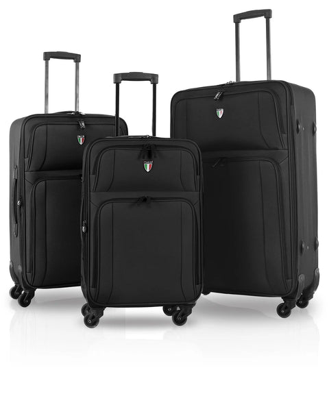 TUCCI Italy DISINVOLTA Fabric 3 PC 20", 24", 28" Luggage Suitcase Set Heys