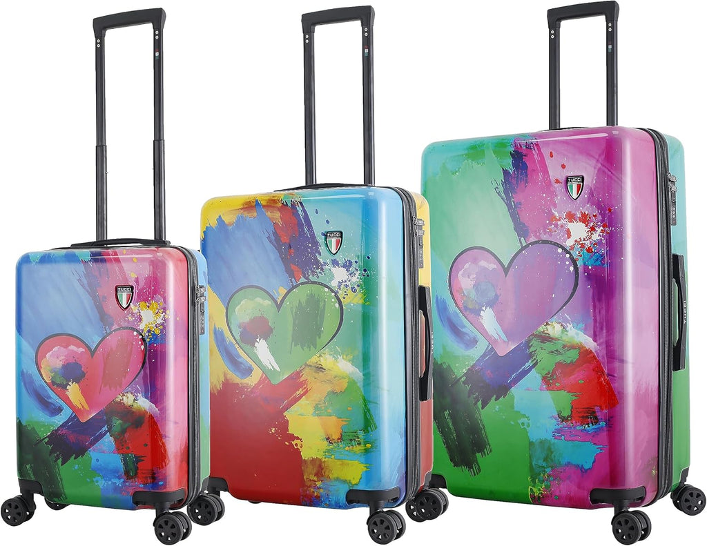 TUCCI Italy In Love II (20”, 24” & 28”) Hardside Suitcase Set/Hardshell Luggage Tucci