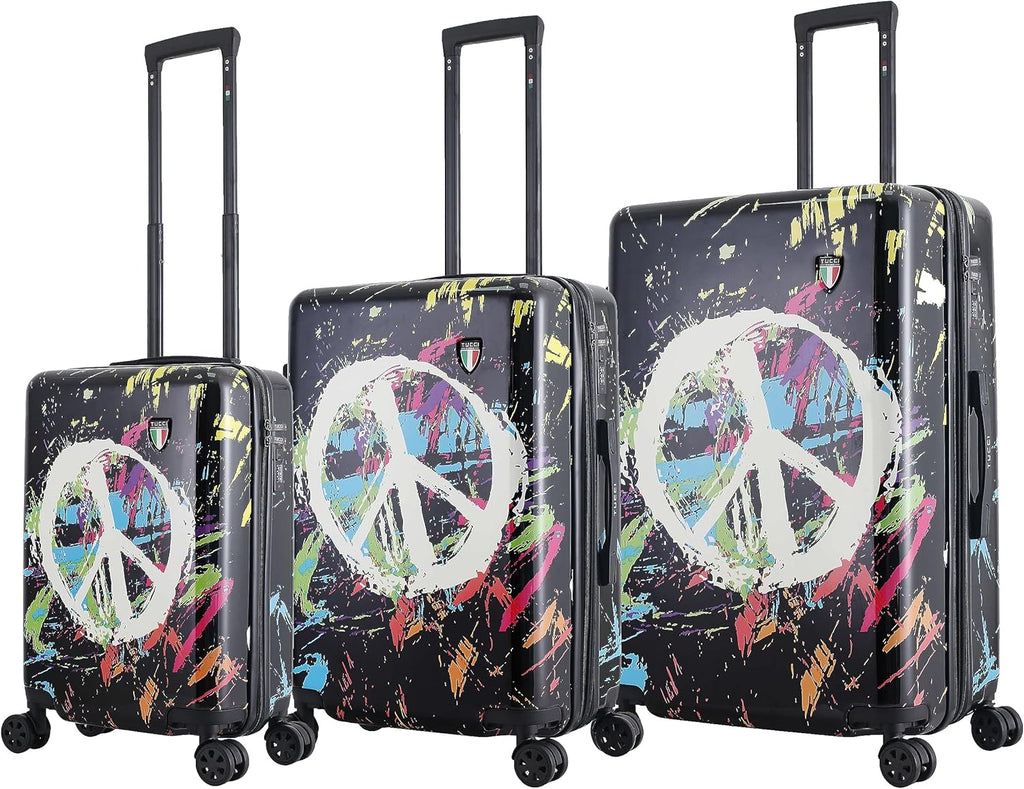 TUCCI Italy Peace In The World (20”, 24” & 28”) Hardside Suitcase Set Tucci