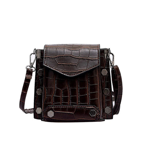 Crocodile Pattern Crossbody Bag for Women Trendy Attic Store01