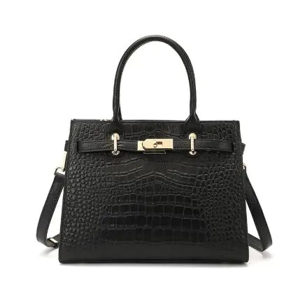 Elegant  Large Capacity Genuine Leather Handbag – Retro Style Tote for Women Trendy Attic Store01