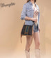 Wrangler Aztec Embroidered Crossbody Bag - Black Cowhide and Conchos