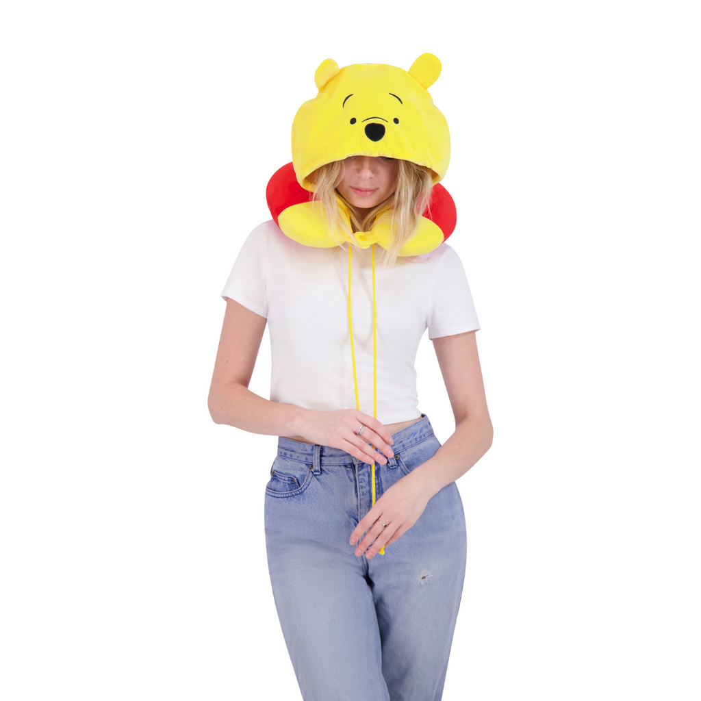Winnie the Pooh Hooded Travel Neck Pillow Ful Luggage