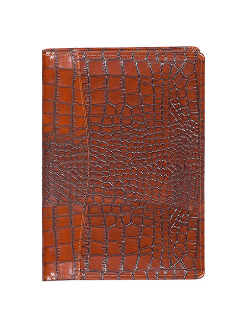 Scully Croco/Ostrich Leather ruled journal