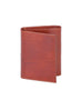 Scully Italian Leather Tri-Fold Wallet w/ ID Window Mahogany