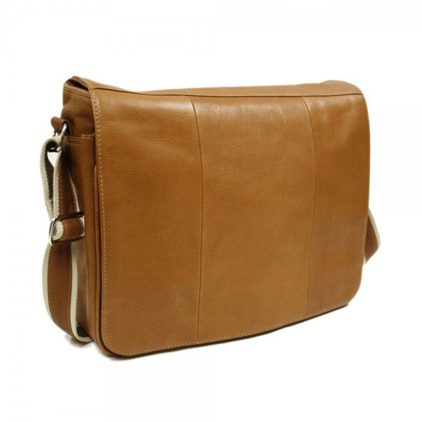 Piel Leather Expandable Messenger Bag