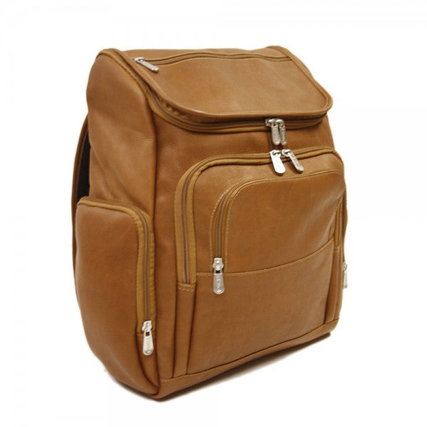 Piel Leather Multi Pocket Laptop Backpack