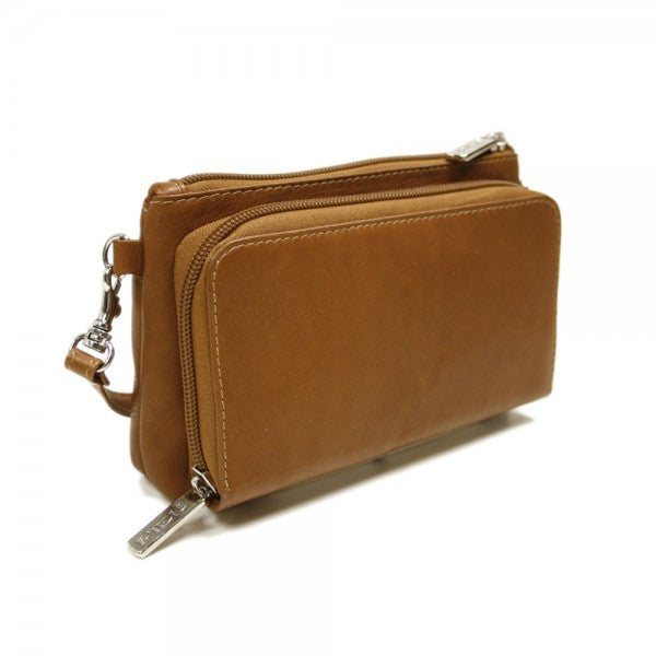 Piel Leather Shoulder/ Wristlet Bag