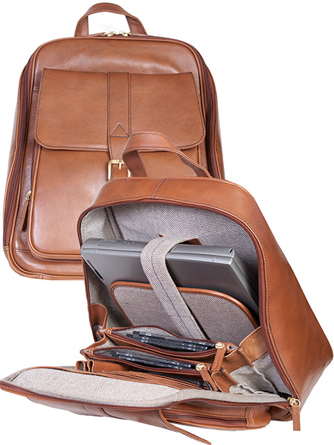 Scully Leather Business Backpack Brown