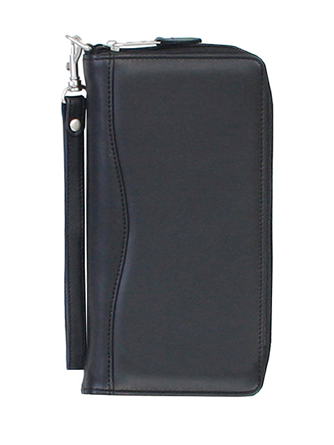 Scully Leather Soft Plonge Travel Wallet Black