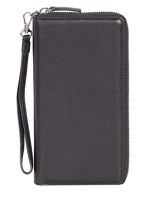 Scully Ladies Leather Zip Clutch Wallet Black