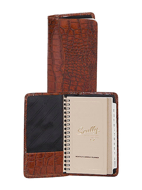 Scully Croco/Ostrich Leather pocket planner