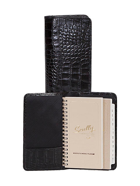 Scully Croco/Ostrich Leather pocket planner