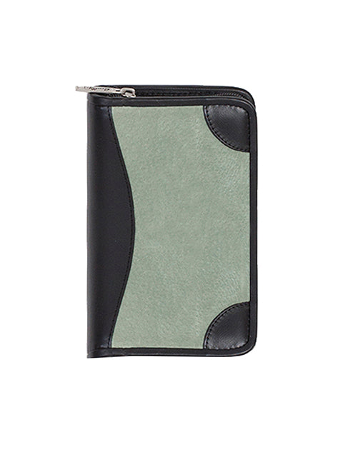 Scully Leather Suede Zip Pocket Planner Aloe