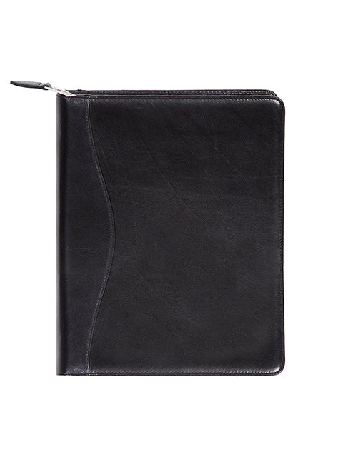 Scully Italian Leather Zip Planner Black