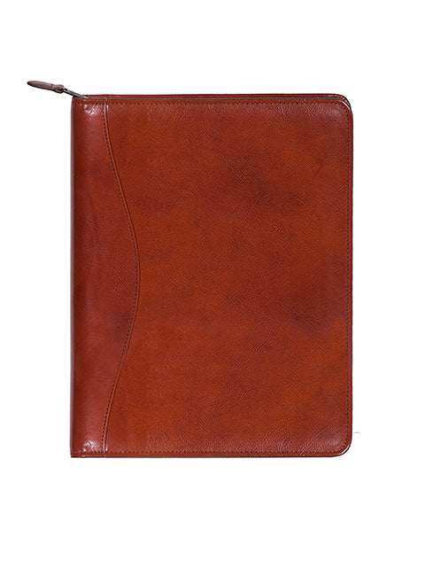 Scully Italian Leather Zip Planner Cognac