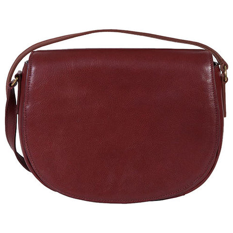 Scully Leather Full Flap Handbag Red